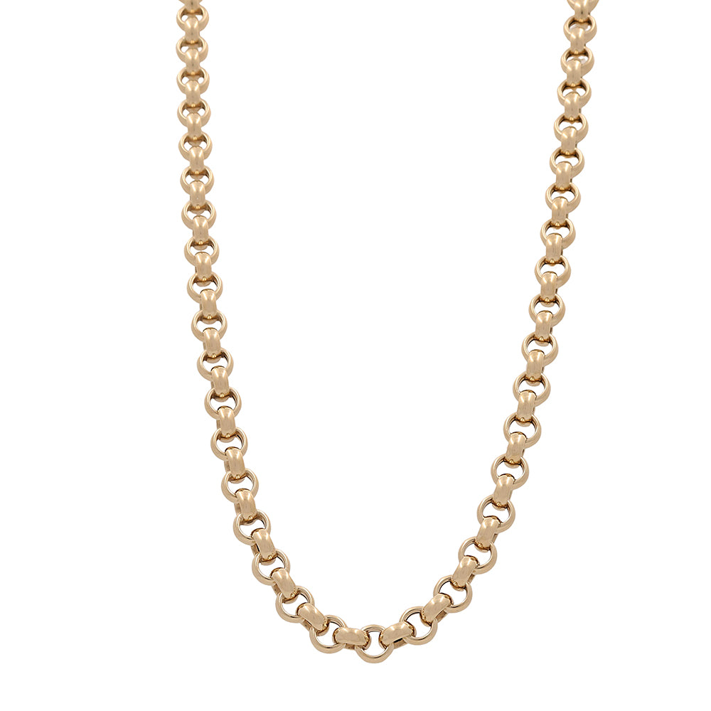 14K Yellow Gold Italian Fashion Link Necklace