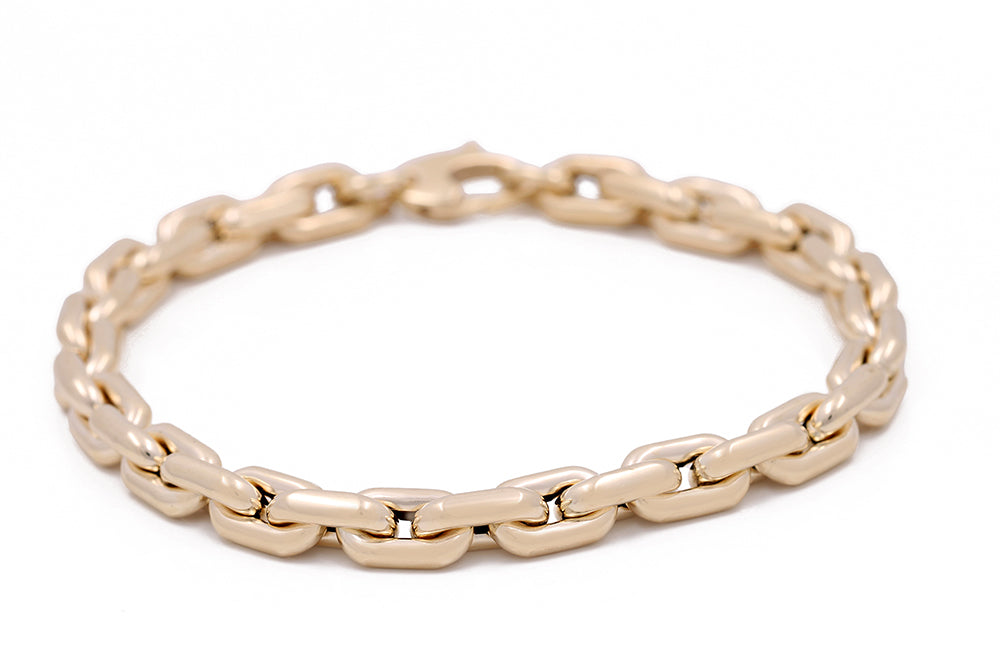14K Yellow Gold Fashion Italian Link Bracelet