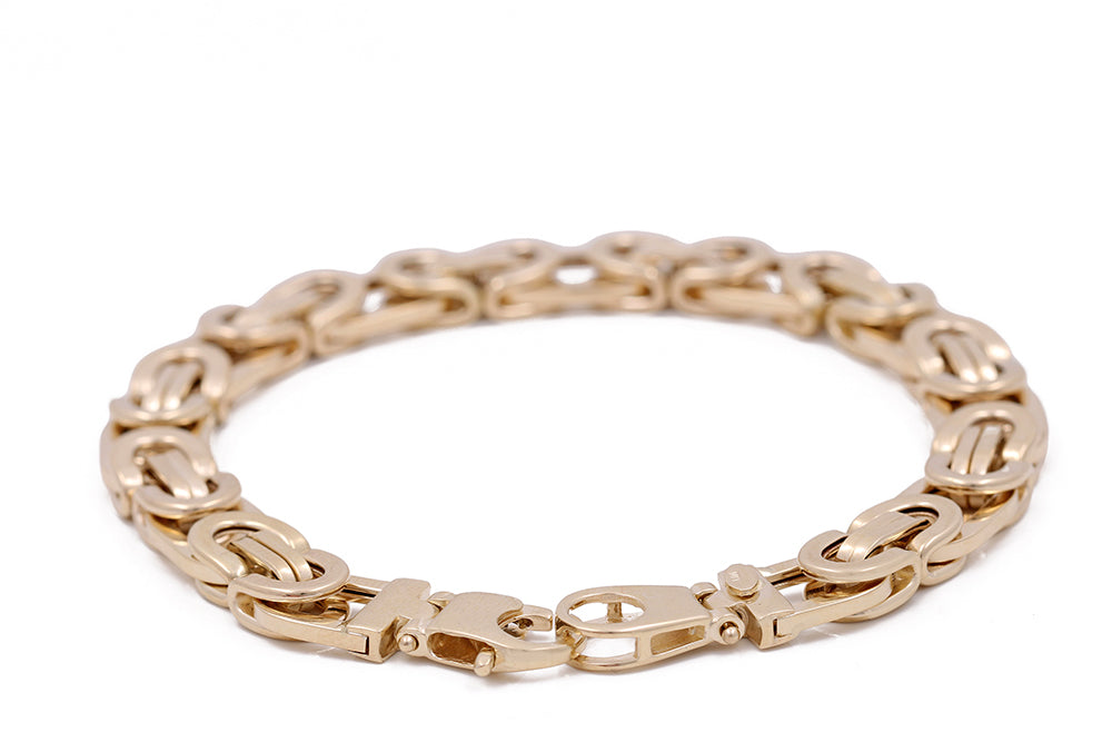14K Yellow Gold Fashion Italian Link Bracelet