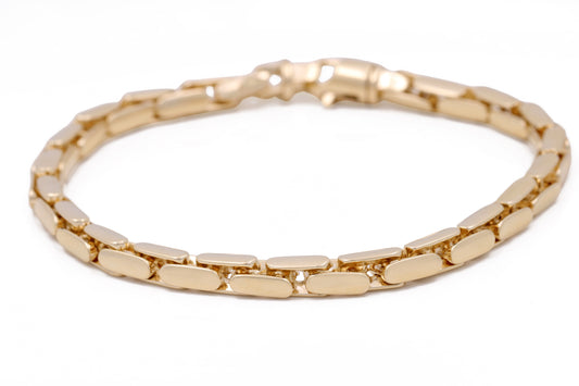 14K Yellow Gold Fashion Italian Link Bracelet