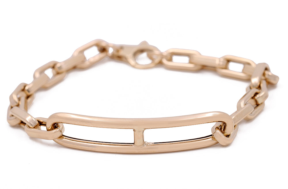 14K Yellow Gold Fashion Links Bracelet