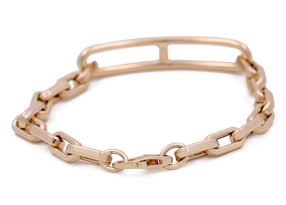 14K Yellow Gold Fashion Links Bracelet