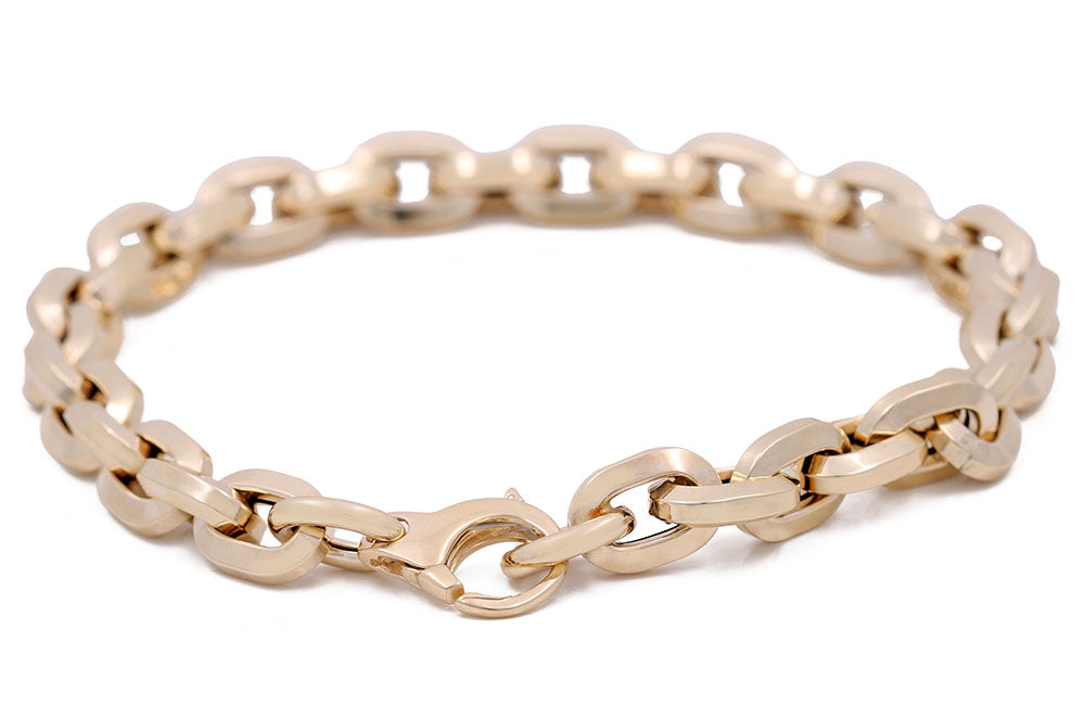 14K Yellow Gold Fashion Links Bracelet