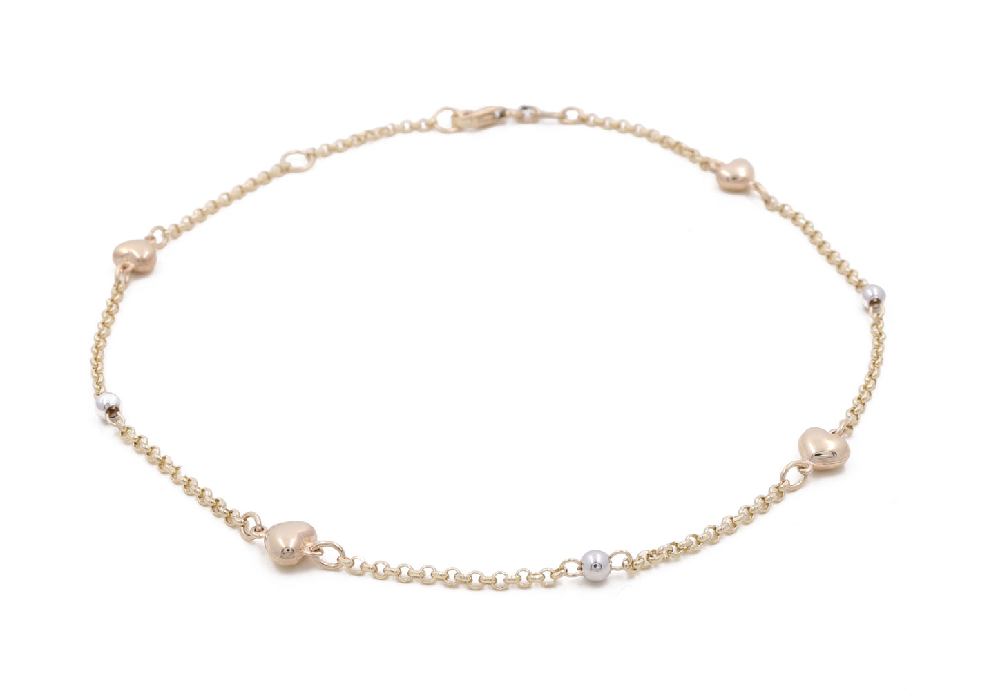 14K Yellow Gold Fashion Italian Beads Bracelet