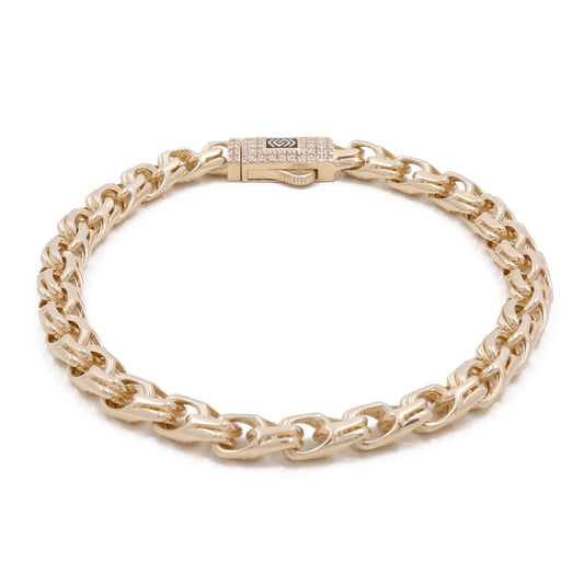 14K Yellow Gold Fashion Italian Link Bracelet