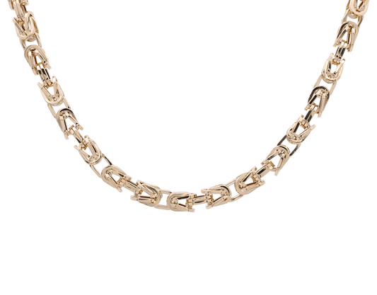14K Yellow Gold Italian Fashion Link Necklace
