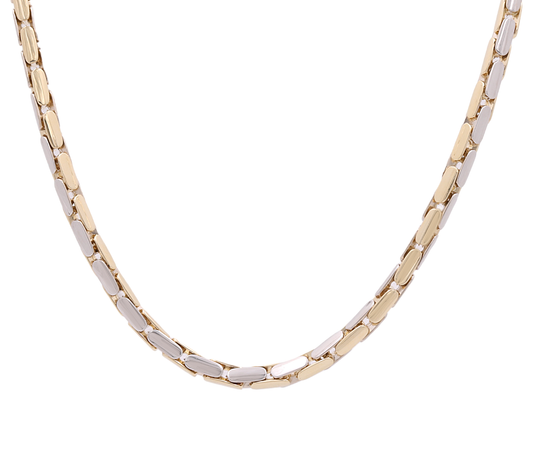 14K Yellow and White Gold Italian Chain