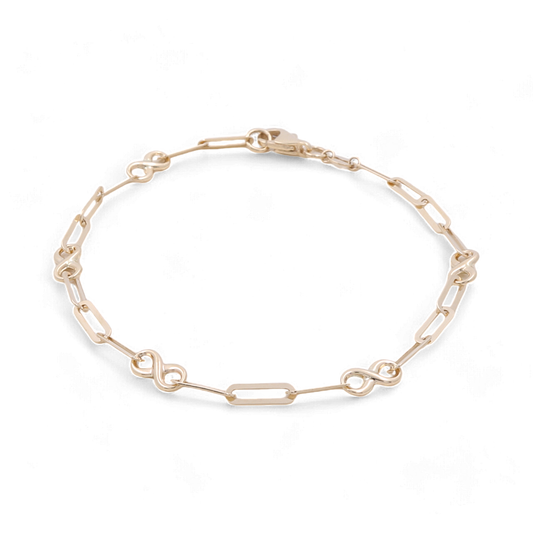 14K Gold Women's Fashion Link Bracelet