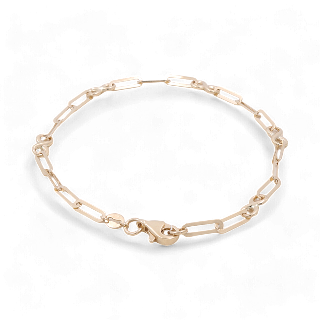 14K Gold Women's Fashion Link Bracelet