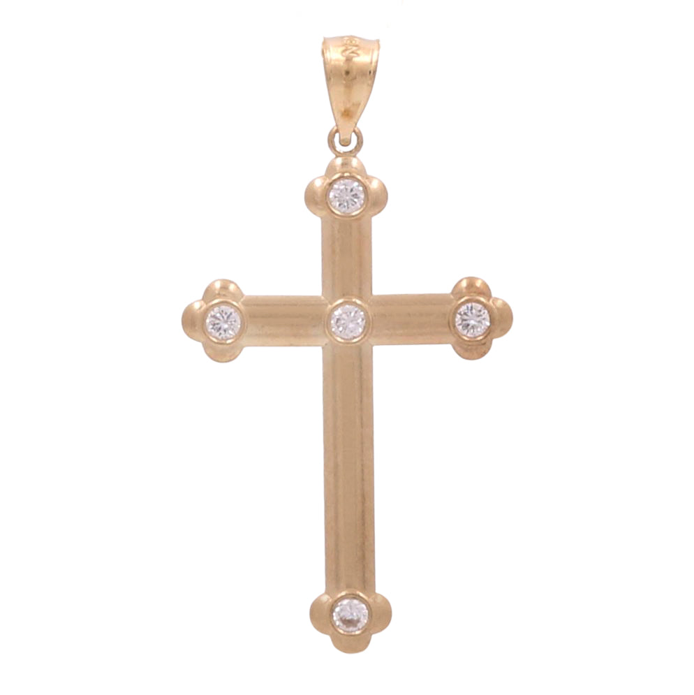 10K Yellow Gold Jesus Christ with Zirconias