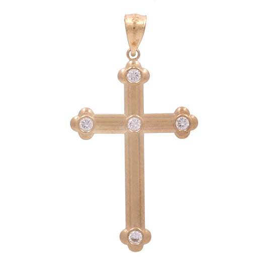 10K Yellow Gold Jesus Christ with Zirconias