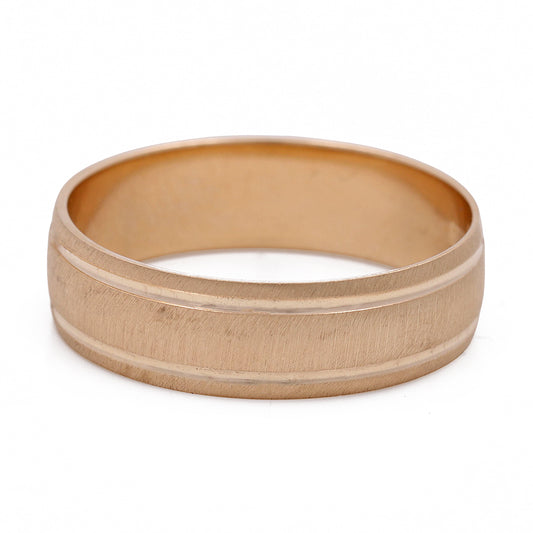 14K Yellow Gold Men's Wedding Band