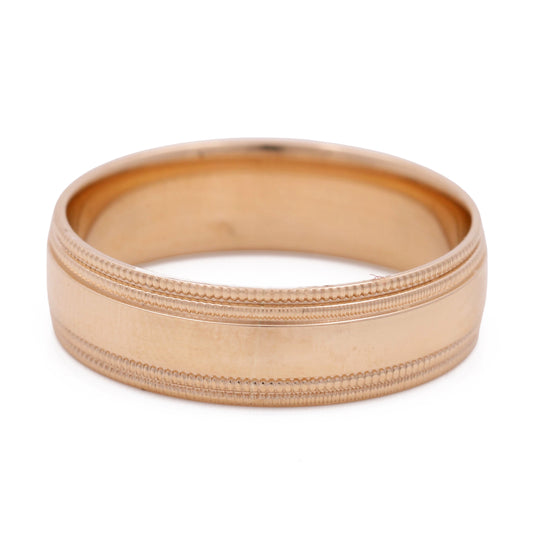 14K Yellow Gold Men's Wedding Band