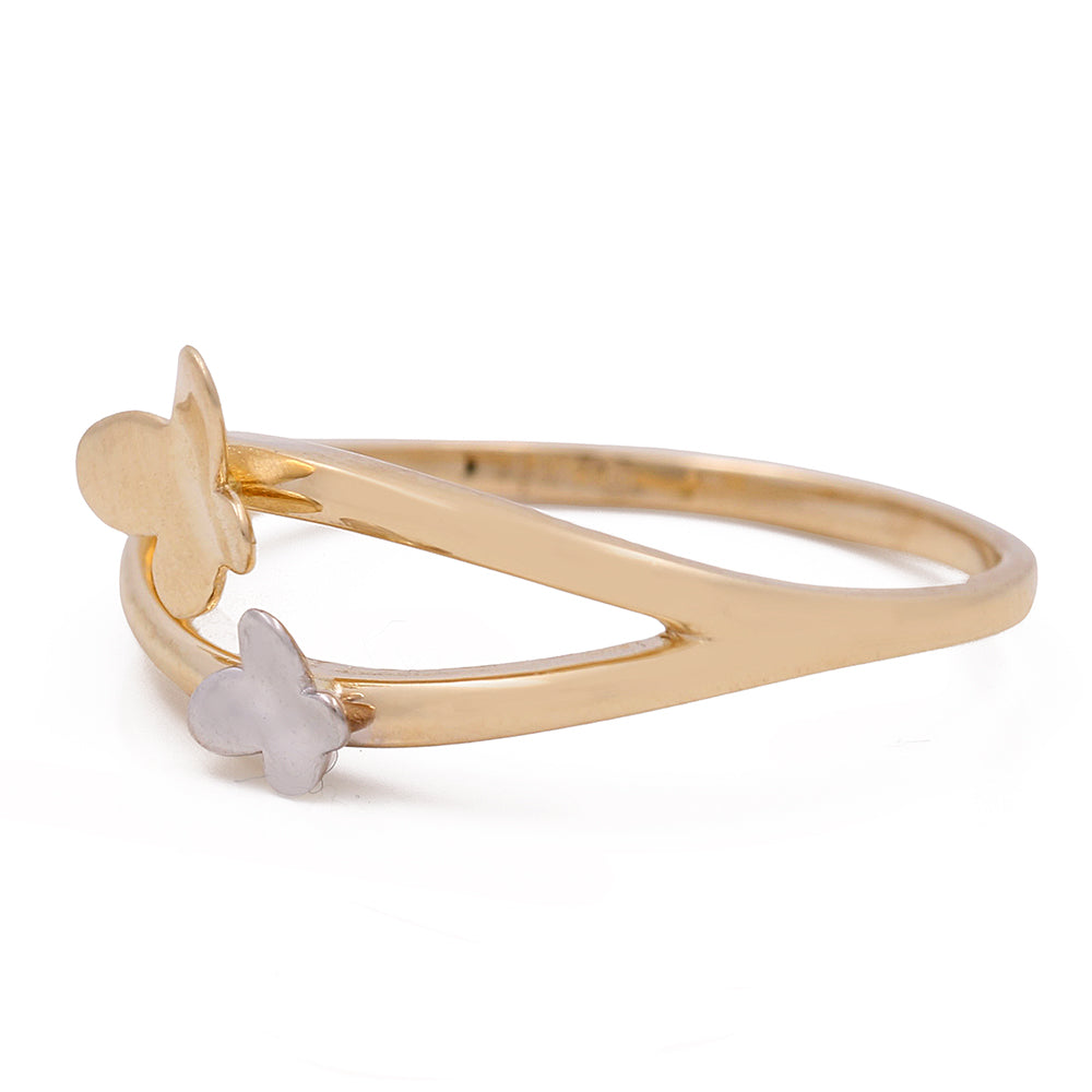 14K Yellow and Rose Gold Butterflies Rings
