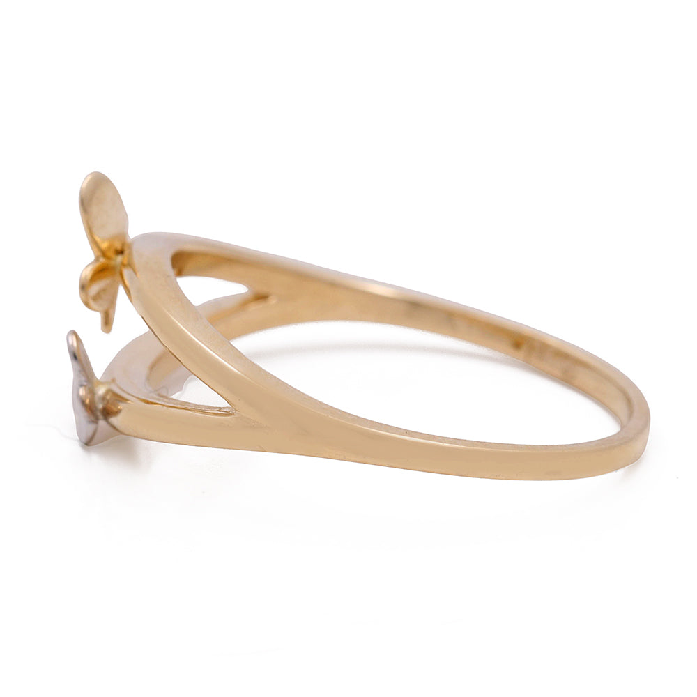 14K Yellow and Rose Gold Butterflies Rings