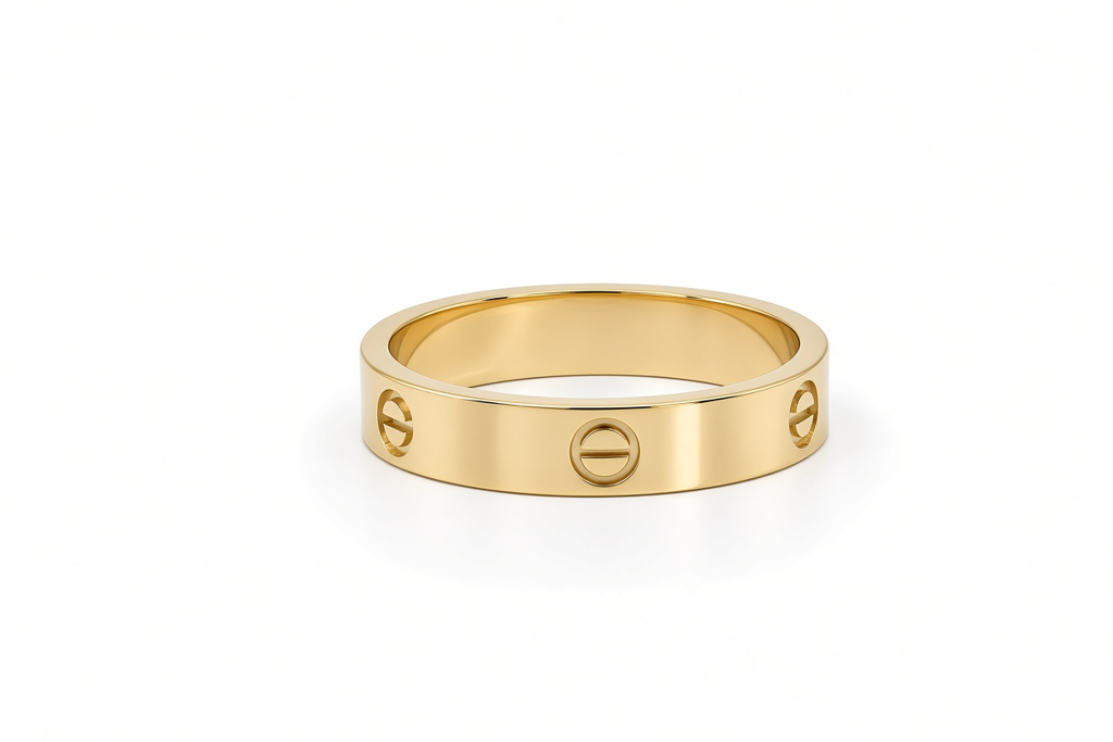 14K Yellow Gold Solid CT Women's Ring / Size: 9 / 4mm / Weight: 3.5 GR / DOWR4CT
