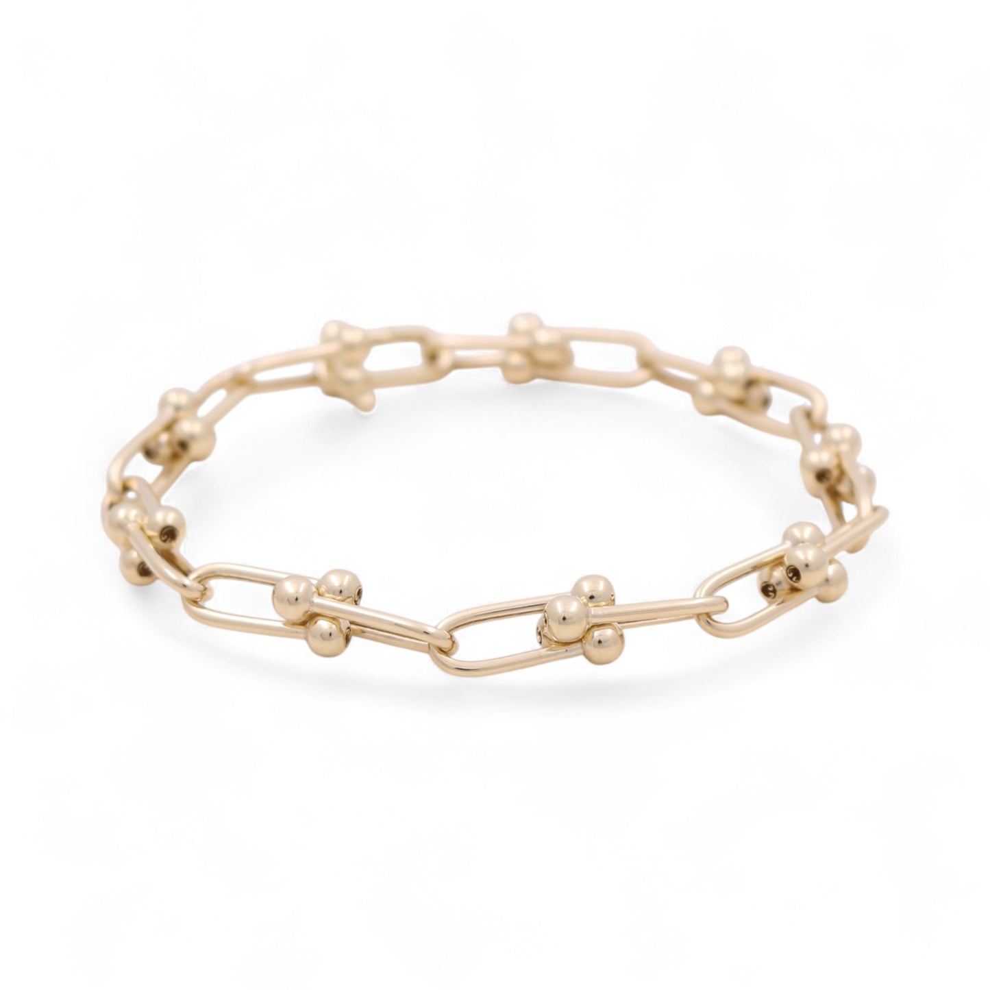 10K Yellow Gold Women's Fashion TT Bracelet / Size: 7.5" / Weight: 6.2 GR / P10S-130