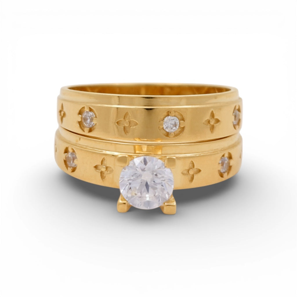 10K Yellow Gold Women’s Bridal Set / Stone: Cz / Size: 8.5 / Weight: 3.1 GR / CQWR0BSLV