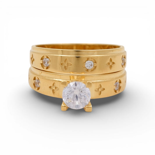 10K Yellow Gold Women’s Bridal Set / Stone: Cz / Size: 8.5 / Weight: 3.1 GR / CQWR0BSLV