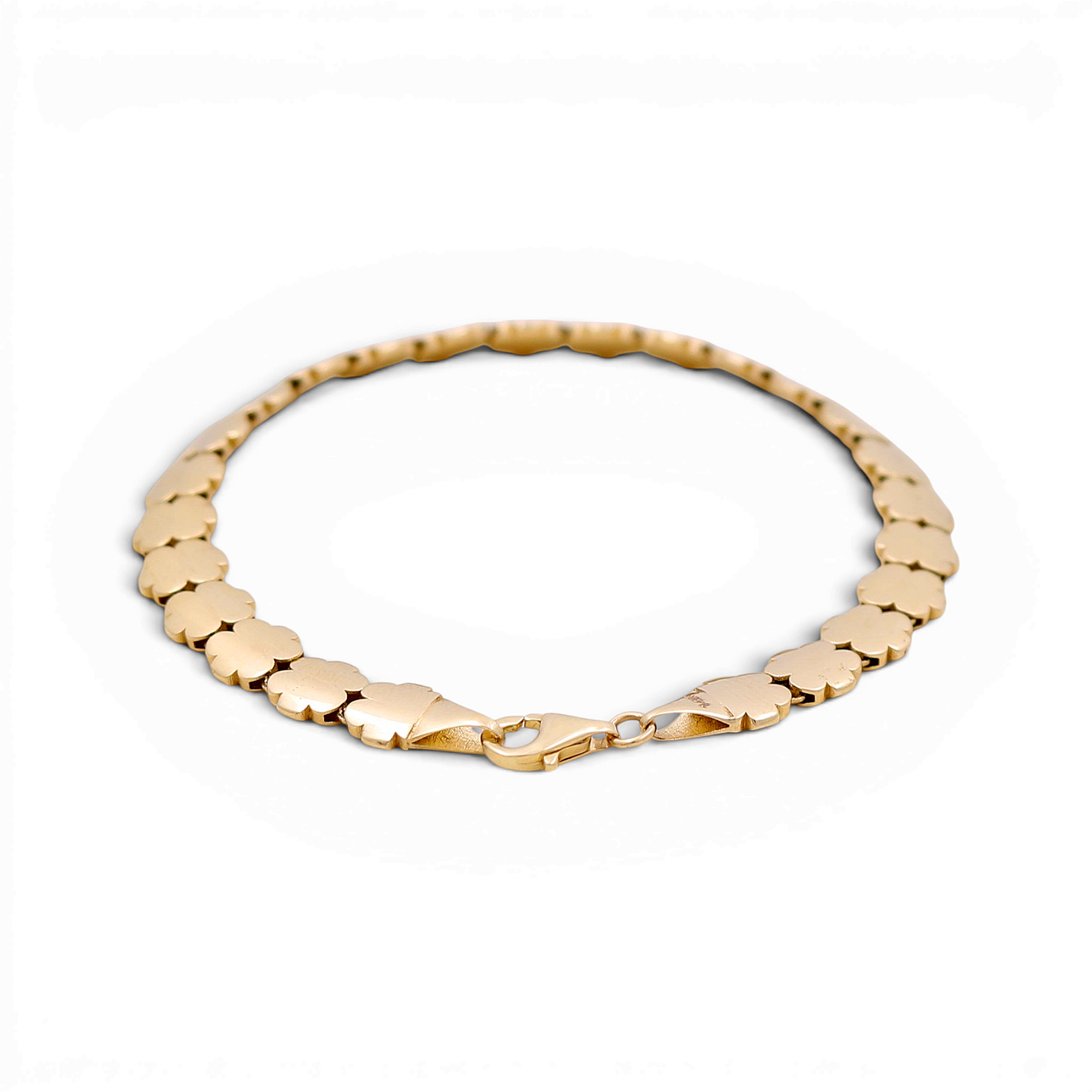 14K Yellow Gold Women's Italian Bracelet / Weight: 9.1 GR / ISWB4FS-8