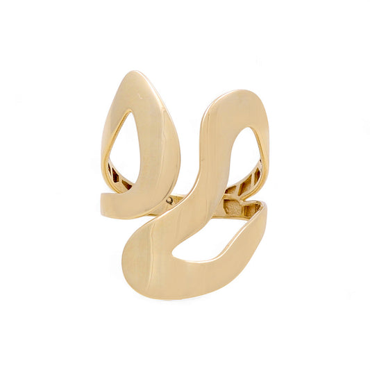10K Yellow Gold Fashion Women's Ring / Size: 7.5 / Weight: 2.3 GR / DQWR0FS-20