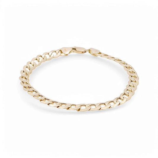 14K Yellow Gold Curb Bracelet / Size: 3.5mm 7" / Weight: 2.5 GR / FCCWB4CB3.5-7