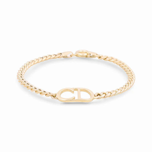 14K I Yellow Gold Cuban Link Woman's  Bracelet CD / Size: 7.5" / Weight: 5.6 GR / IOWB4CLCD