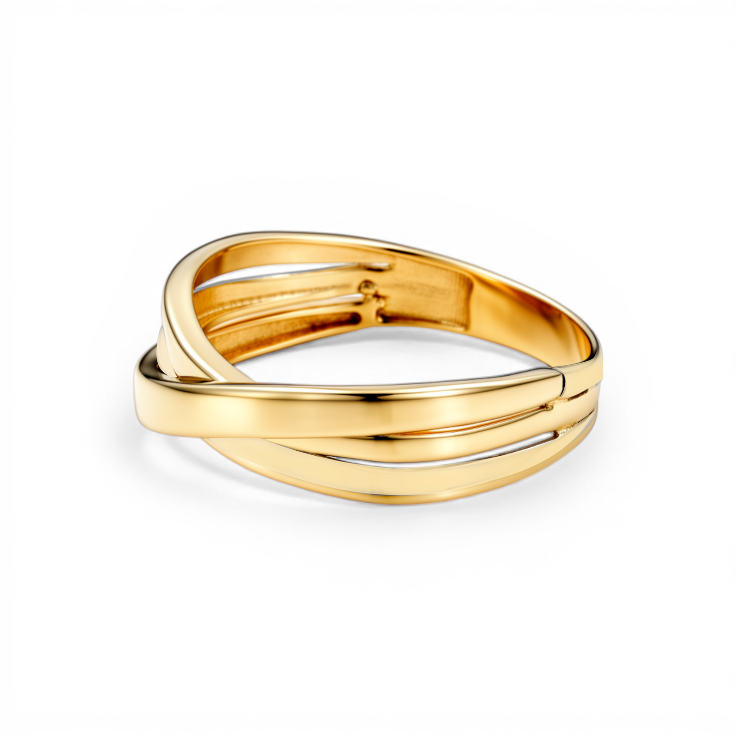 10K Yellow Gold Fashion Women's Ring with Cz / Size: 7.5 / Weight: 2.2 GR / DQWR0FS-67
