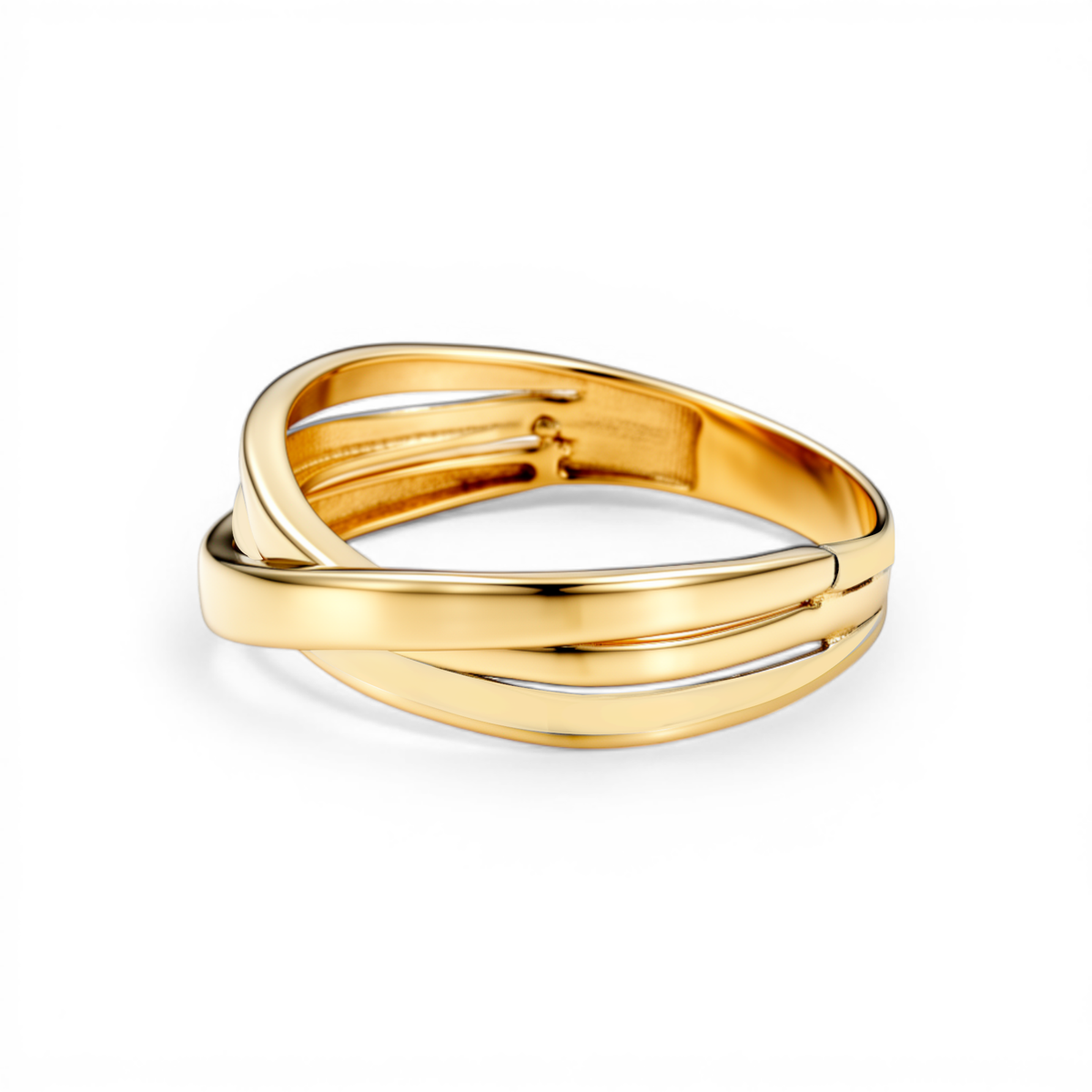 10K Yellow Gold Fashion Women's Ring with Cz / Size: 6 / Weight: 2.1 GR / DQWR0FS-67