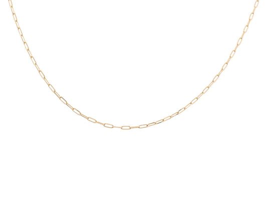 10K Yellow Gold Fancy Paper Clip Necklace / Size: 18" / Weight: 3.4 GR / DANK0PC