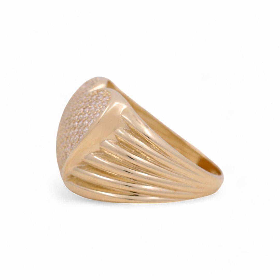 14K Yellow Gold Women’s Fashion Heart Ring / CZ / Size 7.5 / Weight: 5.1 GR / COWR4HR-26