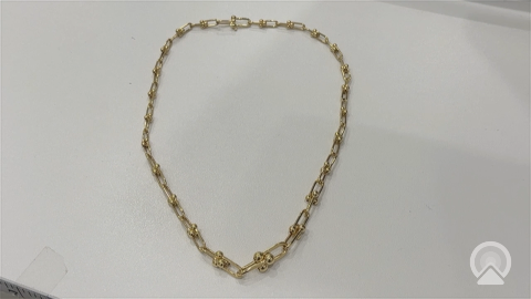 10K D TF Yellow Gold Woman's Fashion Neklace TT / Size: 18" 7.5mm/4mm / Weight: 12.5GR / DQNK0TT