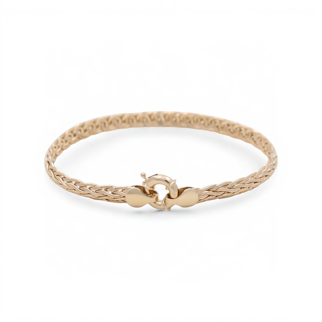 10K Yellow Gold Fancy Link Bracelet / Size: 7.5" / Weight: 4.6 GR / P10B-410