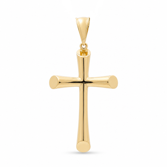 14K Yellow Gold Plain Large Cross Pendants / Weight: 3.7 GR / 400-01225
