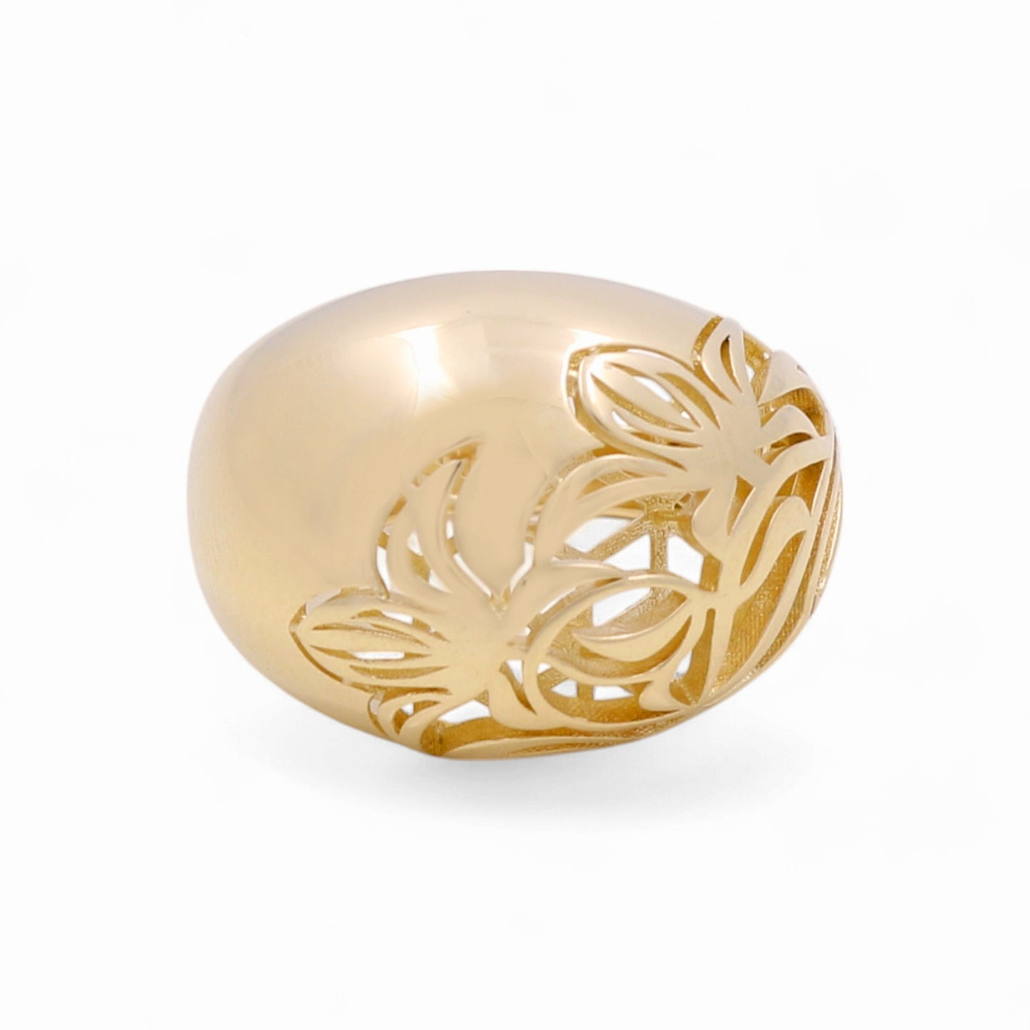 14K Yellow Gold RD Fashion Women's Ring / Size: 8 / Weight: 5.2 GR / DPWR4FS-18