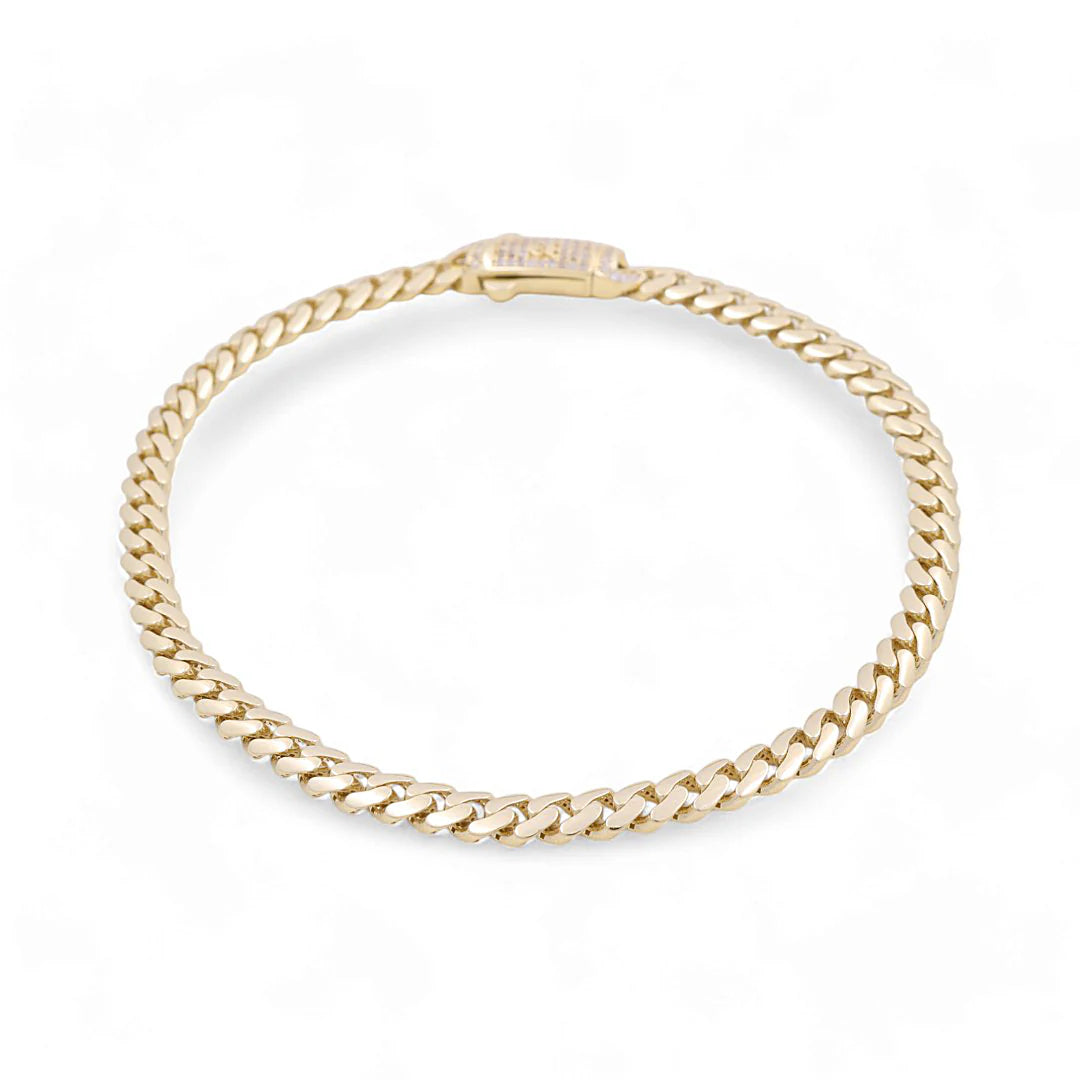 10K Yellow Gold Monaco Woman's Bracelet / Size: 5mm 7.5" / Weight: 8GR / COWB0MON5-7.5