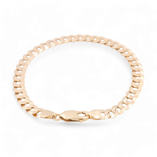14K Yellow Gold Men's Curb Bracelet / Size: 8.25 / Weight: 12.5 GR