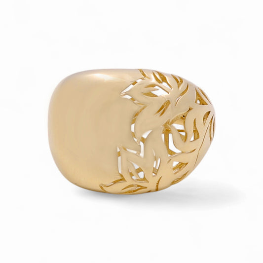 14K Yellow Gold SQ Fashion Women's Ring  / Size: 8 / Weight: 4.2 GR / DPWR4FS-12
