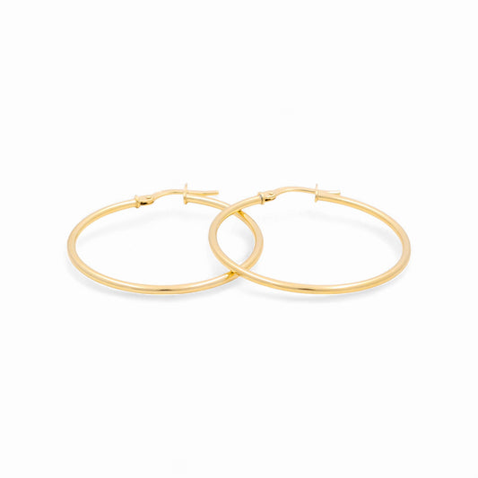 14K Yellow Gold Hoops Earrings / Size: 1.5mmx30mm / Weight: 1.1 GR / 240-00732