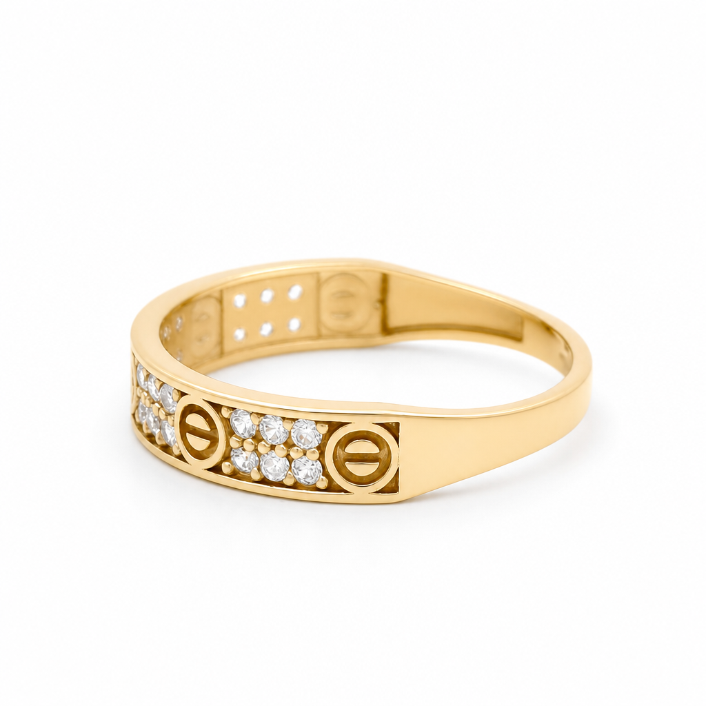 10K Yellow Gold Fashion Women's Ring / Size: 7.5 / Weight: 1.5 GR / CQWR0CT-2