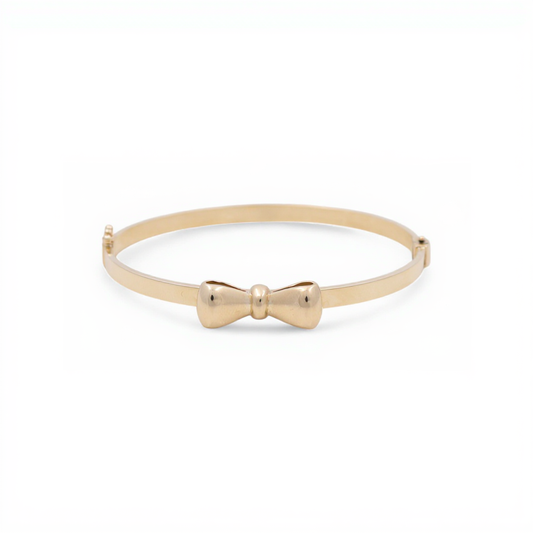 10K Yellow Gold Semisolid Ribbon Women’s Bangle Bracelet / Weight: 6.2 GR / CQBB0RB