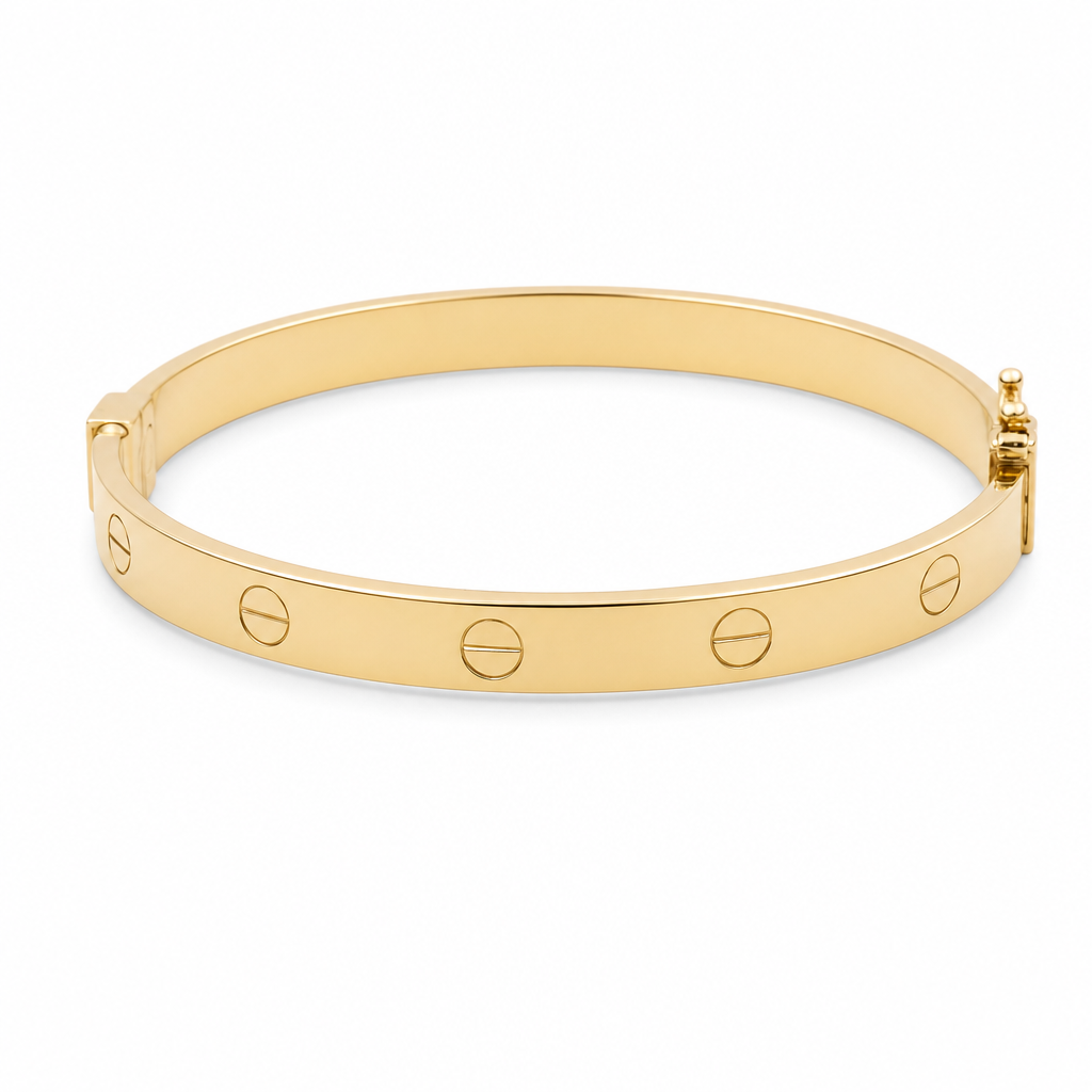 14K  Yellow Gold Fashion CT Bangle Bracelet /  / Size: 5mm-18'' / Weight: 6.7GR / CCFWB4CT-2