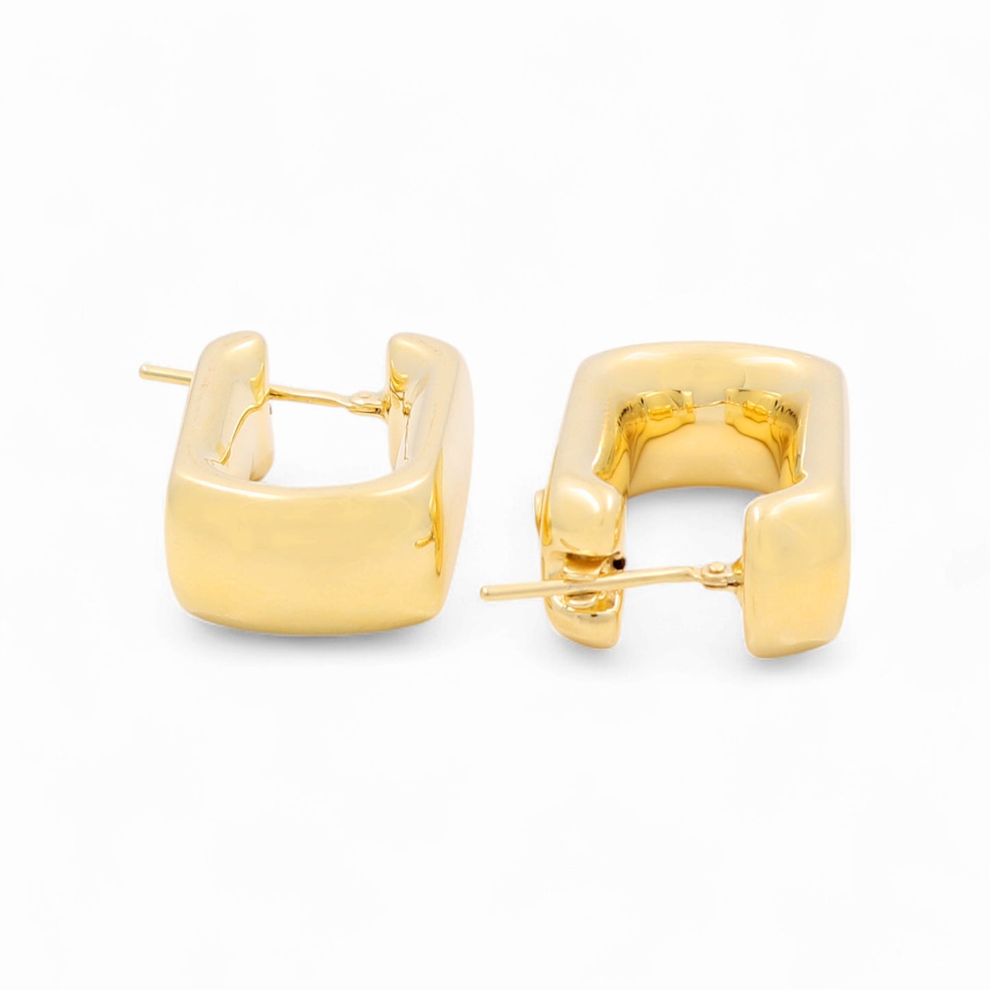 14K Yellow Gold Fancy Hoops Earrings / Weight: 5.6 GR / 461-00509