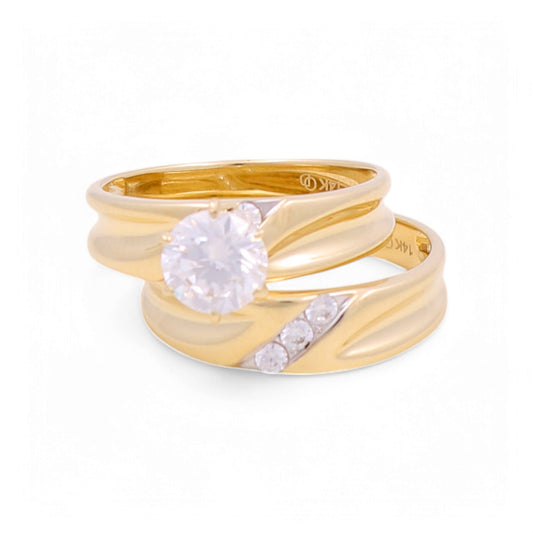 14K Yellow Gold Women’s Bridal Set / Stone: Cz / Size: 7 / Weight: 4.9 GR / KEEWR4BS-24
