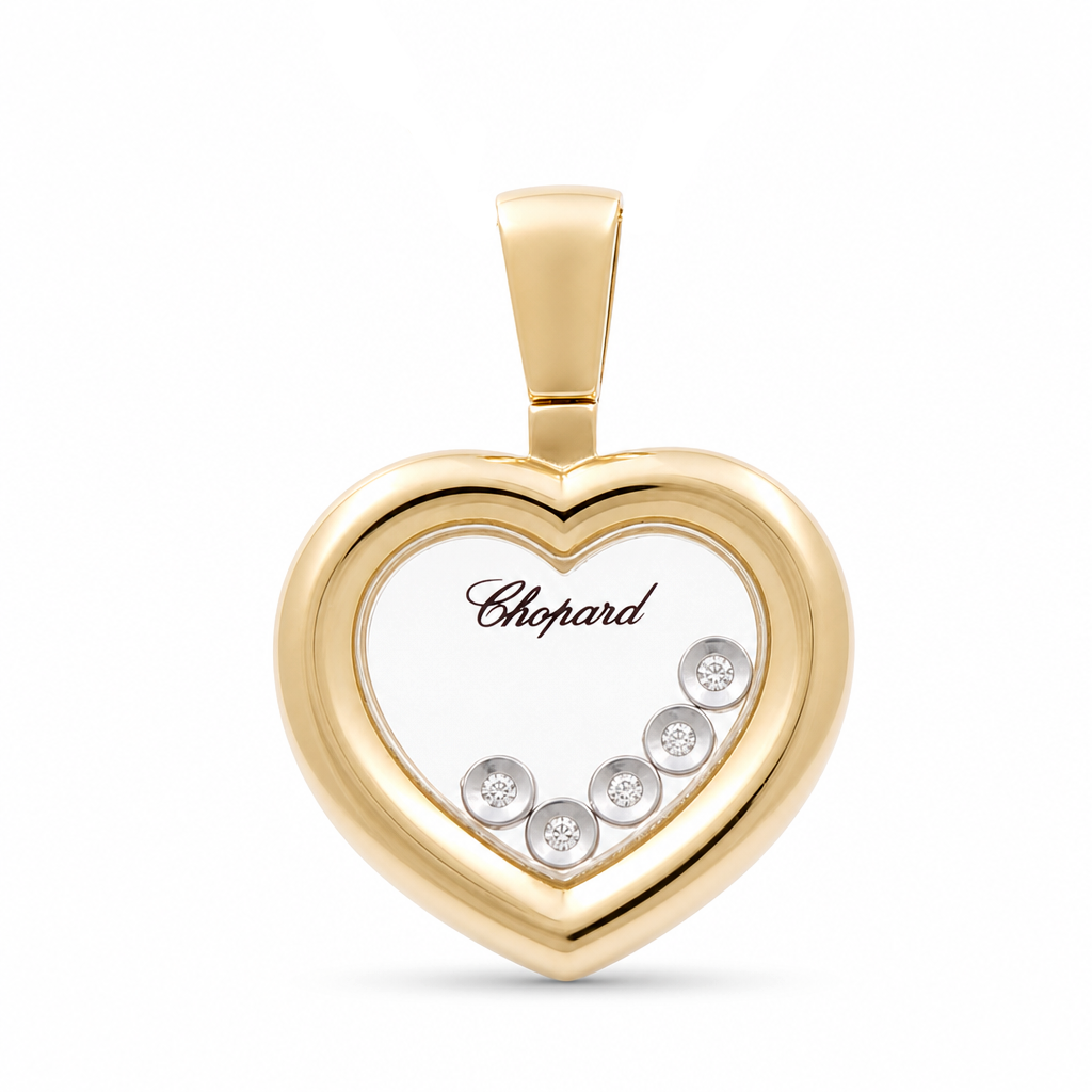 10K Yellow Gold Fashion Heart Pendant with Cz / Size: 22MM / Weight: 5.5 GR / DQPD0FSHR