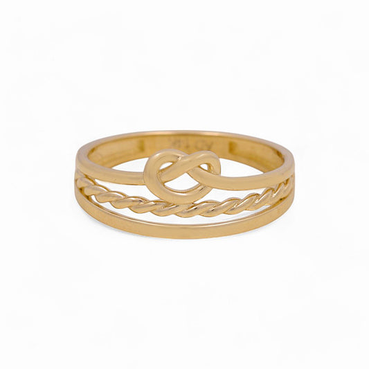 14K Yellow Gold Women’s Knot Ring / Weight: 2.5 GR / Size: 7 / Y24-299