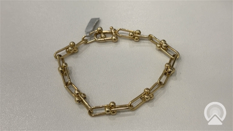 10K Yellow Gold Women's Fashion TT Bracelet / Size: 7.5" / Weight: 6.7GR / DPWB0TT