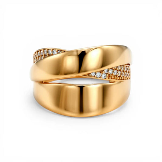 10K Yellow Gold Fashion Women's Ring / Size: 8 / Weight: 3.9GR / DQWR0FS-70