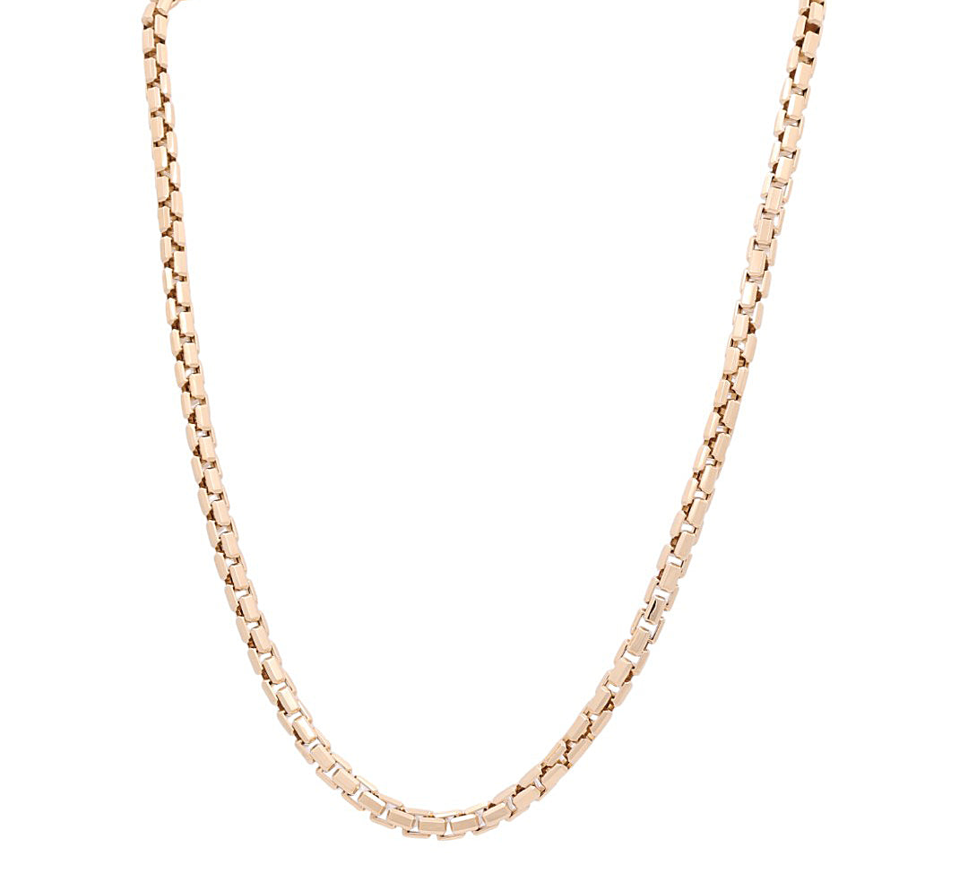 14K Yellow Gold Box Men's Chain / Size: 6mm 24" / Weight: 42.3 GR / 711-00073