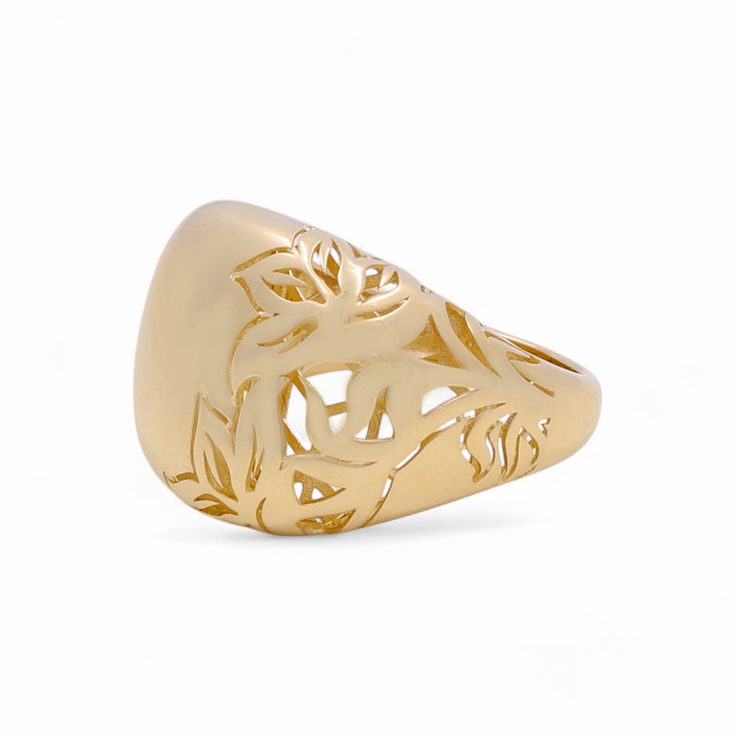 14K Yellow Gold SQ Fashion Women's Ring  / Size: 8 / Weight: 4.2 GR / DPWR4FS-12